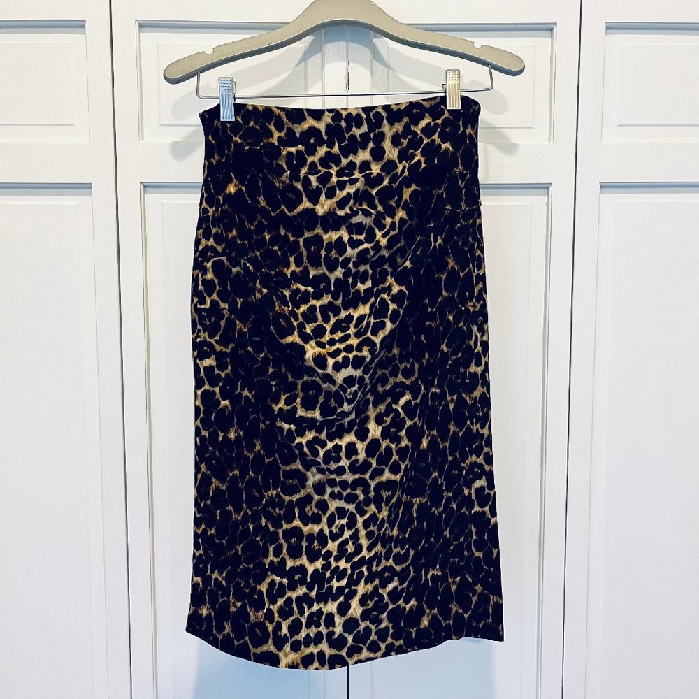 Lafayette 148 Leopard Print Pencil Skirt Size 2